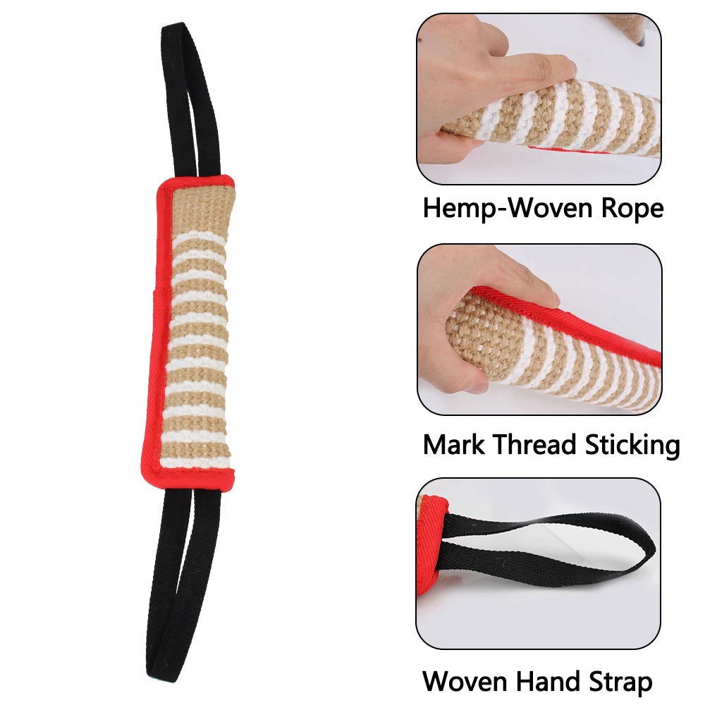 Red burgundy dog bite tug toy by TrendyPet's Zone, ideal for dental health and teething relief for dogs.