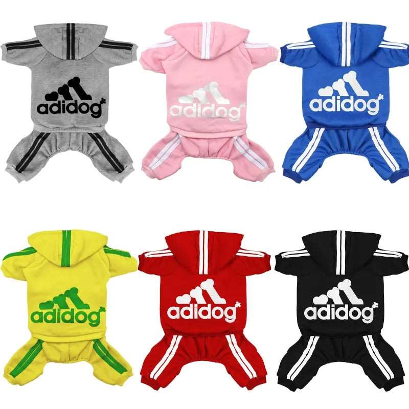 Red Dog Hoodies Winter Pet Jumpsuit Pajamas Four Legged TrendyPet's Zone