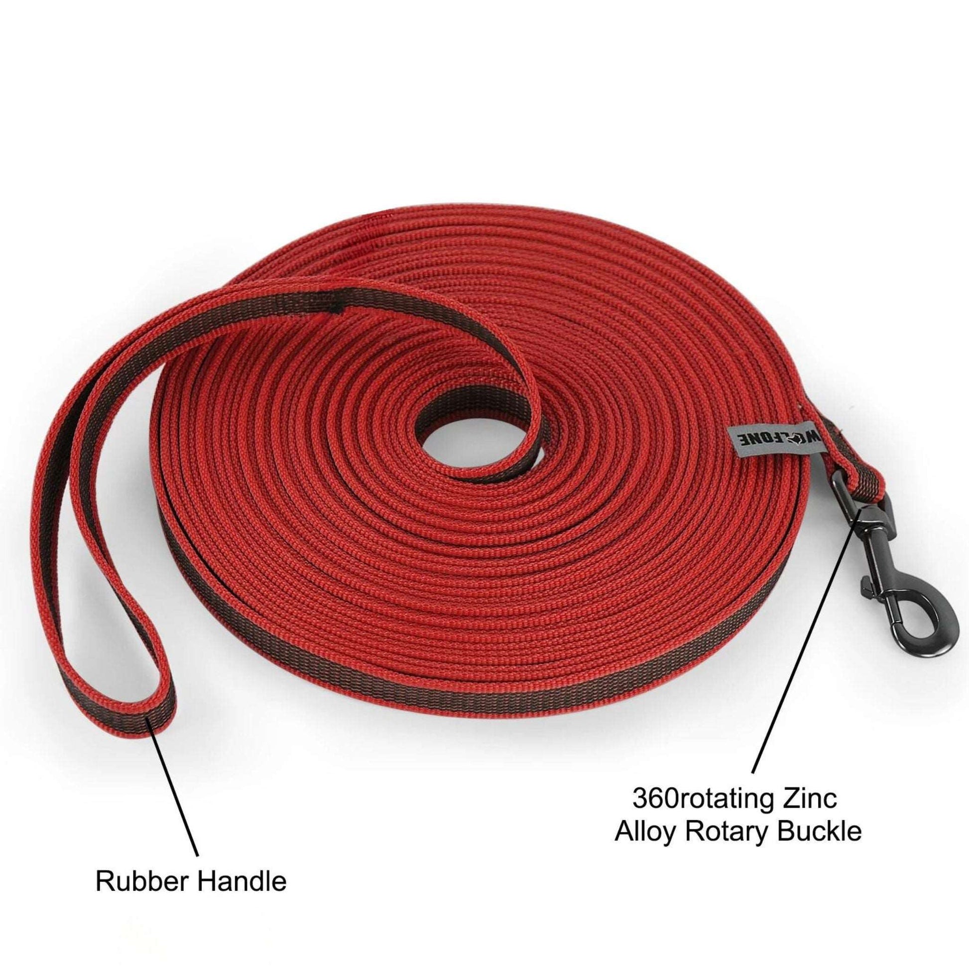 Red Dog Leash Latex Silk Easy and Convenient Training Big Dual Color - TrendyPet's Zone