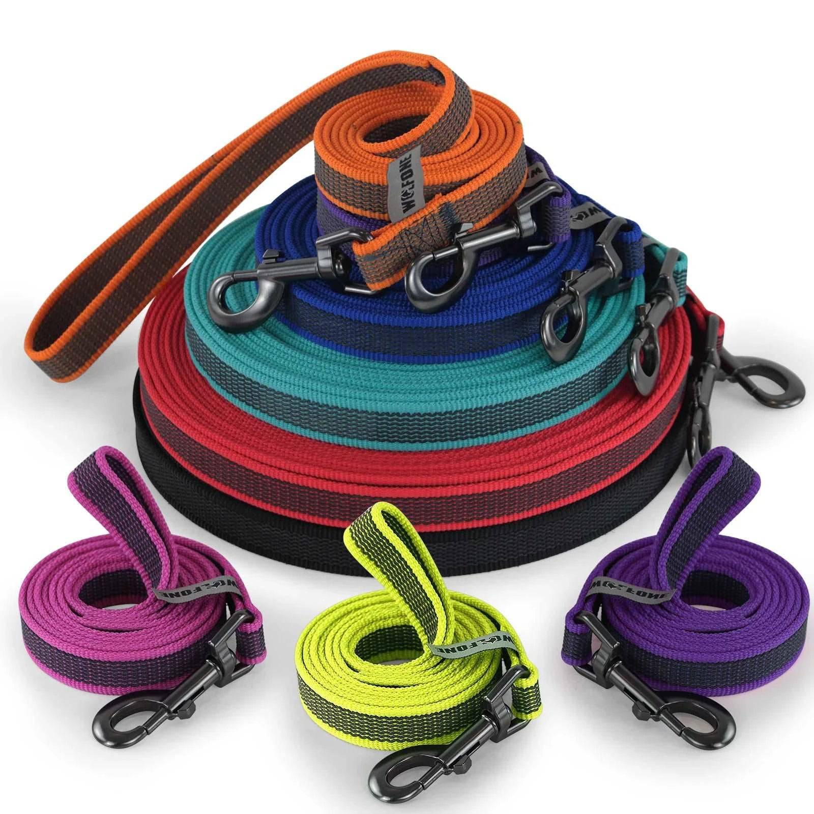Red Dog Leash Latex Silk Easy and Convenient Training Big Dual Color - TrendyPet's Zone