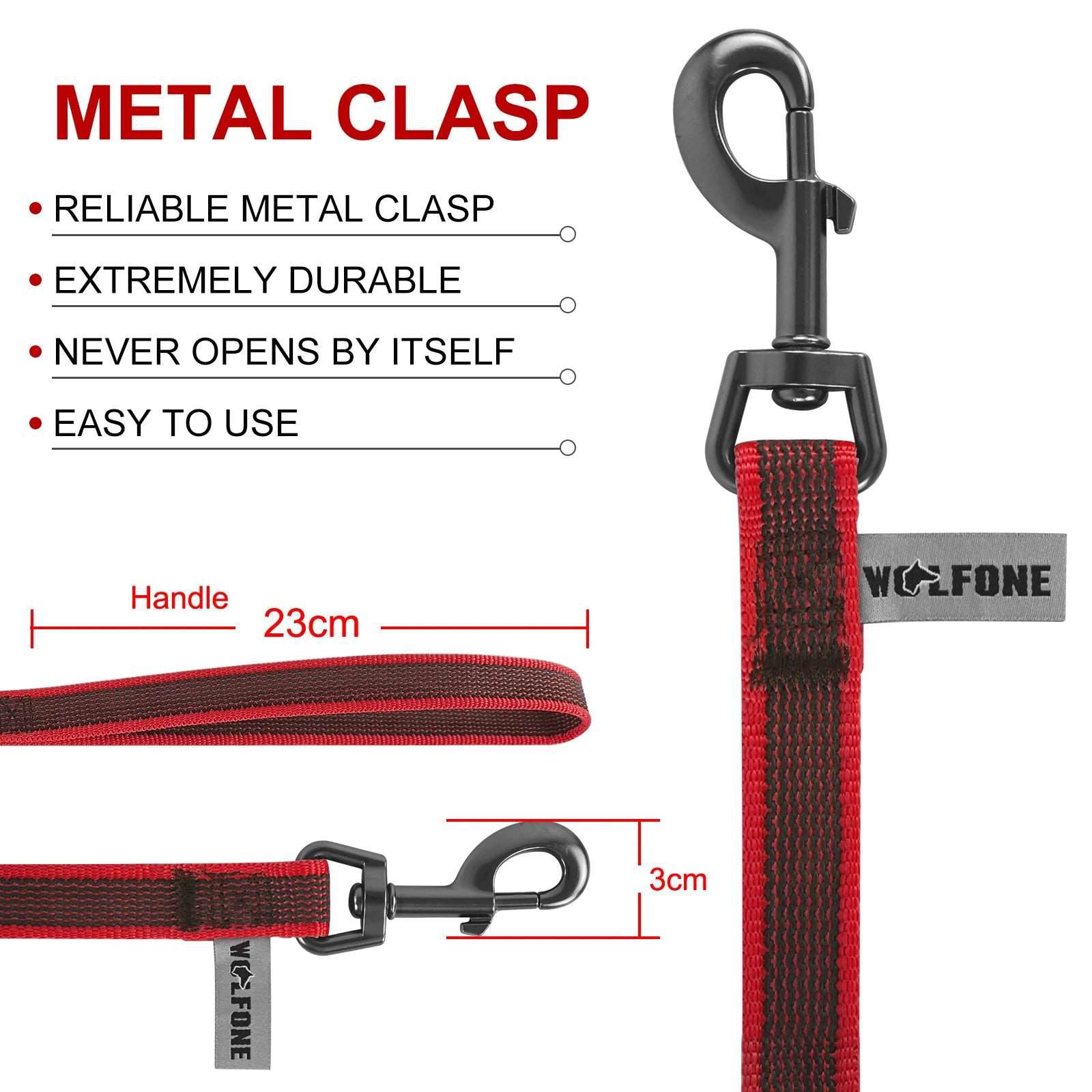 Red Dog Leash Latex Silk Easy and Convenient Training Big Dual Color - TrendyPet's Zone