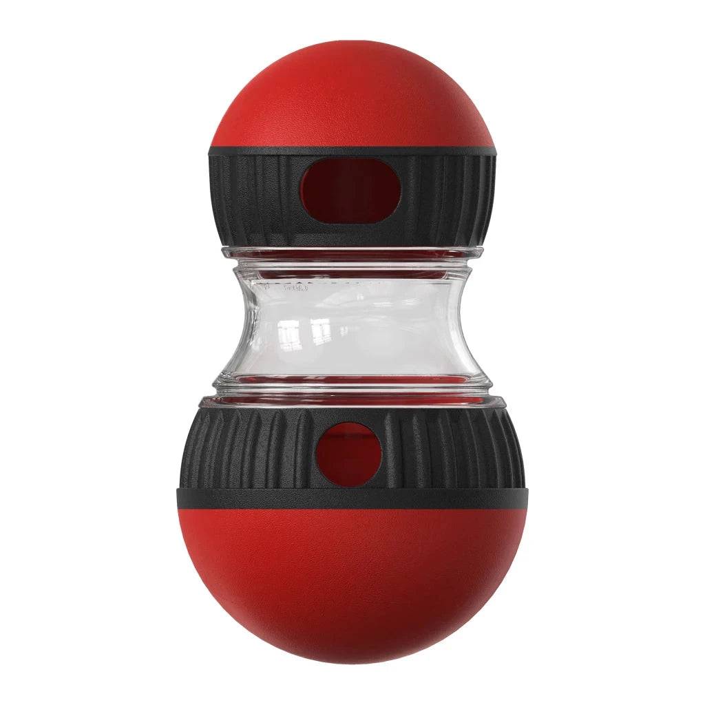 Red Dog Puppy Toys Increase Intelligence Elliptical Track Rolling Ball Leaky Food Develop Good Habits Sturdy Durable Interactive Pets Toys - TrendyPet's Zone
