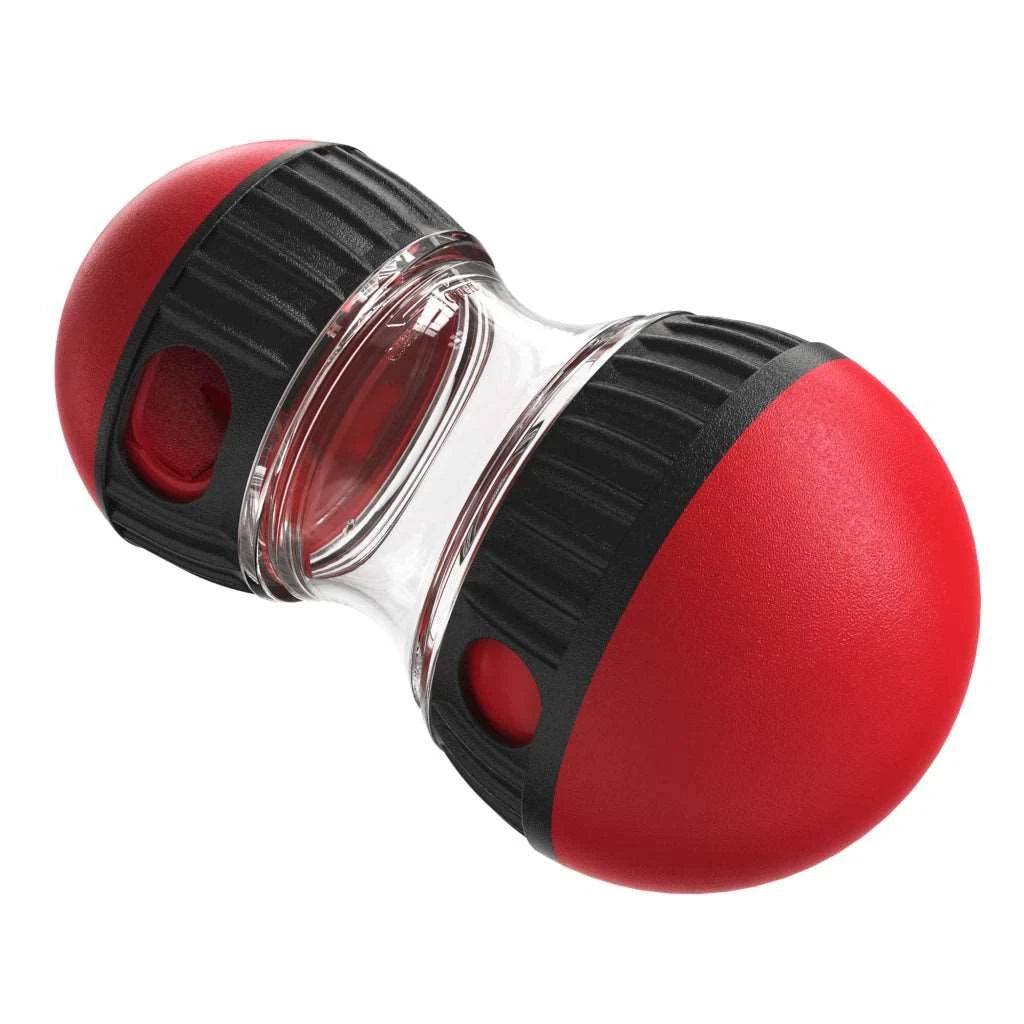 Red Dog Puppy Toys Increase Intelligence Elliptical Track Rolling Ball Leaky Food Develop Good Habits Sturdy Durable Interactive Pets Toys - TrendyPet's Zone