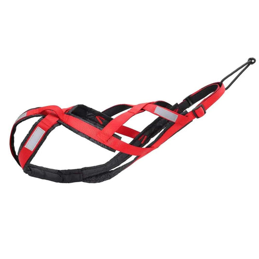 Red Dog Sledding Harness Reflective Pet Skijoring Harness Waterproof Big Large Dogs Weight Pulling Vest For Pet Training - TrendyPet's Zone