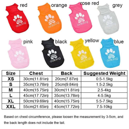 Red Dog Top Puppy Breathable Cool Mesh T-Shirt Cartoon Print Sun Protection Clothing Polyester Thin Vest Summer - TrendyPet's Zone