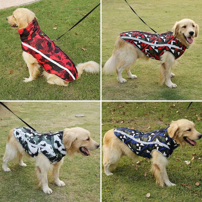Red-Green Large Breed Coat Waterproof Reflective Warm Winter Jacket for Big Dogs - TrendyPet's Zone
