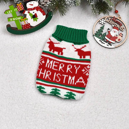 Red Green Warm Knitted Pet Dogs Cats Sweater Winter Clothes - TrendyPet's Zone
