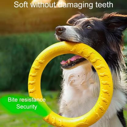 Yellow Interactive Floating Dog Toy Ring for Chewing & Fetching TrendyPet's Zone