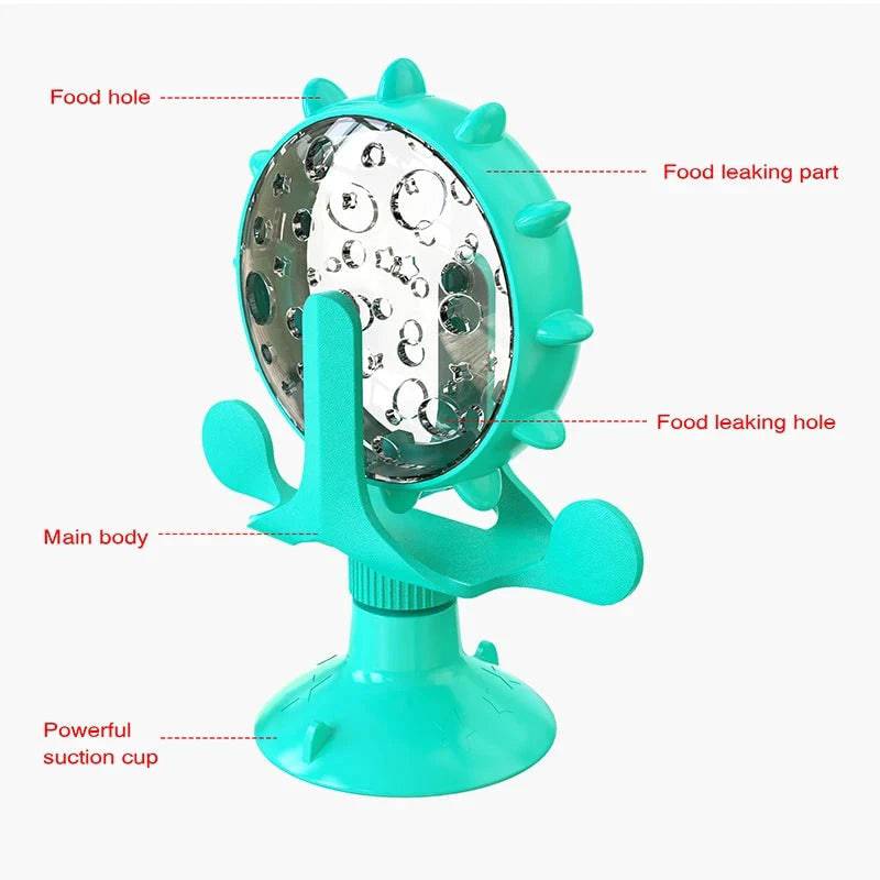 Red Interactive Treat Leaking Toy For Cat Dog Feeder Dispenser Puppy Rotating Wheel Improve IQ Kitten Accessories - TrendyPet's Zone