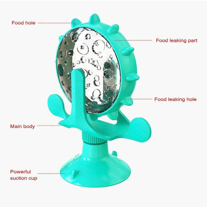Red Interactive Treat Leaking Toy For Cat Dog Feeder Dispenser Puppy Rotating Wheel Improve IQ Kitten Accessories - TrendyPet's Zone