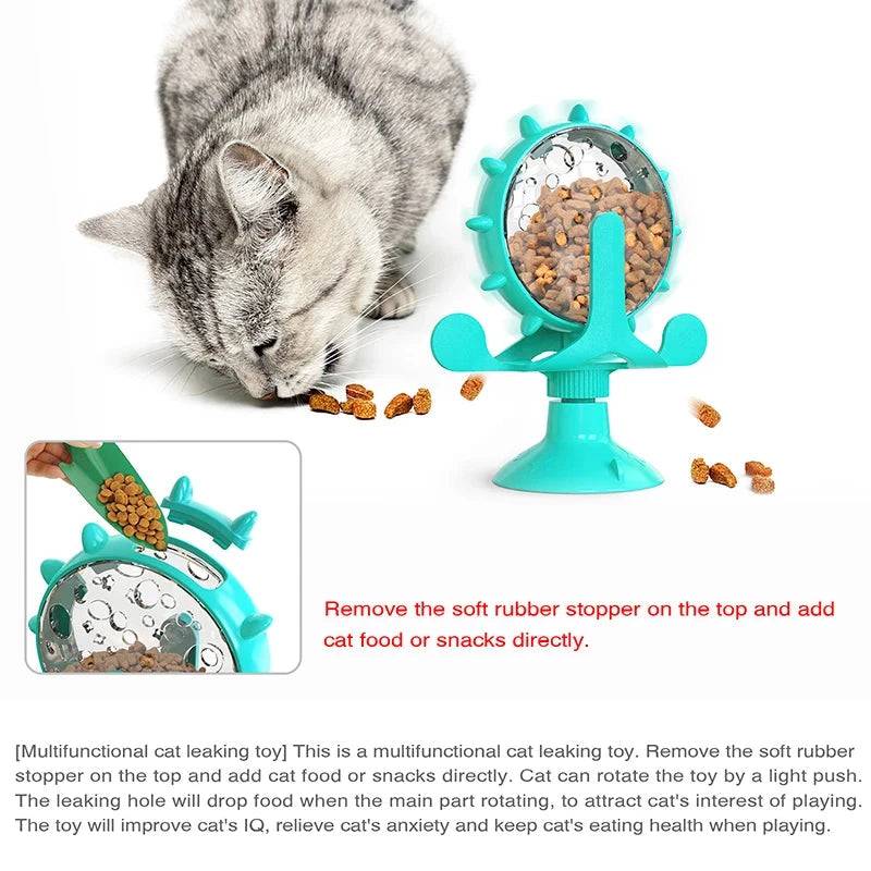 Red Interactive Treat Leaking Toy For Cat Dog Feeder Dispenser Puppy Rotating Wheel Improve IQ Kitten Accessories - TrendyPet's Zone