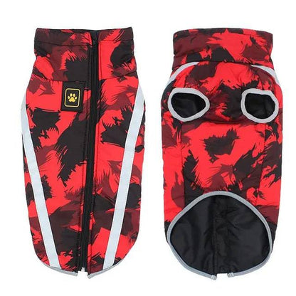 Red Large Breed Coat Waterproof Reflective Warm Winter Jacket for Big Dogs - TrendyPet's Zone