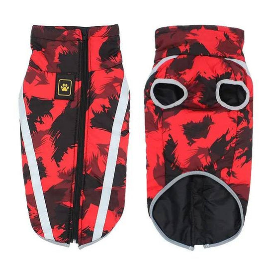 Red Large Breed Coat Waterproof Reflective Warm Winter Jacket for Big Dogs - TrendyPet's Zone