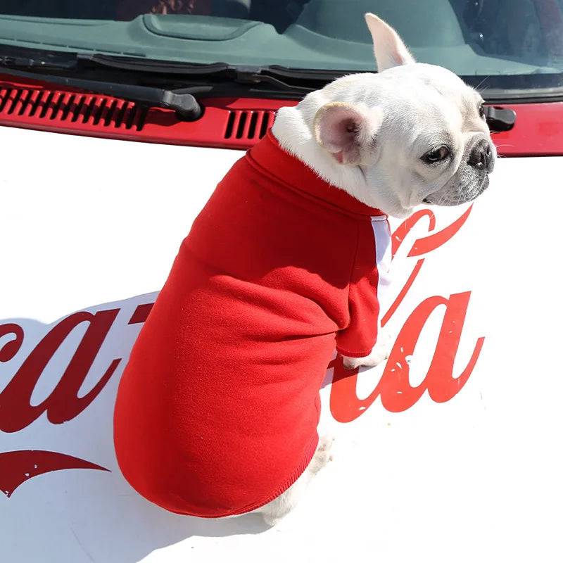 Red Luxury Dog Clothes Warm Fashion Pet Sweatshirt - TrendyPet's Zone
