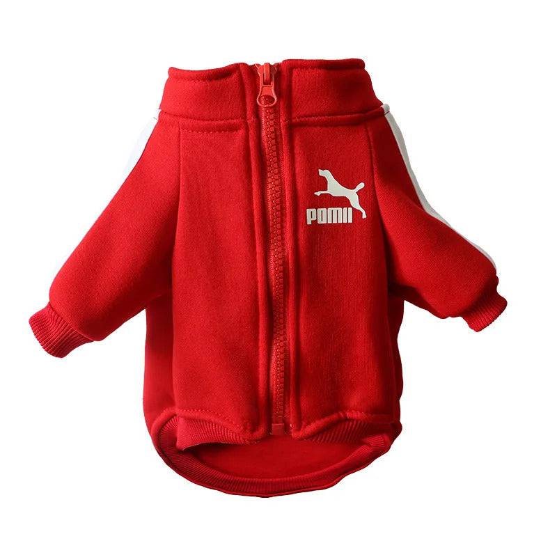 Red Luxury Dog Clothes Warm Fashion Pet Sweatshirt - TrendyPet's Zone