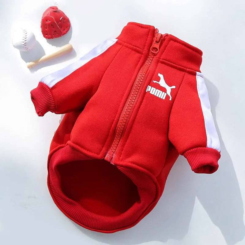 Red Luxury Dog Clothes Warm Fashion Pet Sweatshirt - TrendyPet's Zone