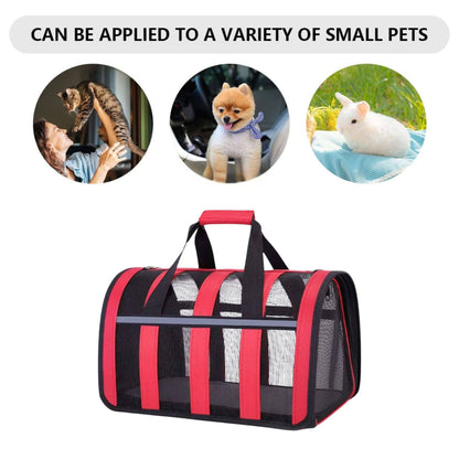 Red Pet Carrying Bag Large Capacity Portable Breathable Shoulder Bag For Outdoor Use Suitable For All Seasons - TrendyPet's Zone
