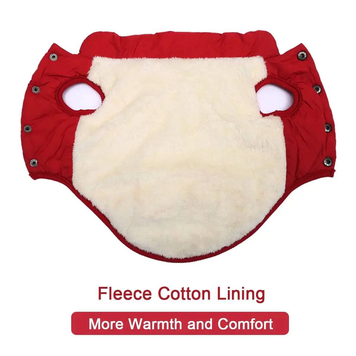 Red Pet Winter Dog Clothes Jackets Suit Warm Fleece Vest Small Large Dog Waistcoat Clothing Pet Supplies - TrendyPet's Zone