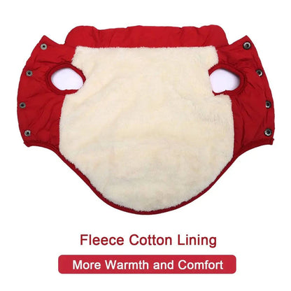 Red Pet Winter Dog Clothes Jackets Suit Warm Fleece Vest Small Large Dog Waistcoat Clothing Pet Supplies - TrendyPet's Zone