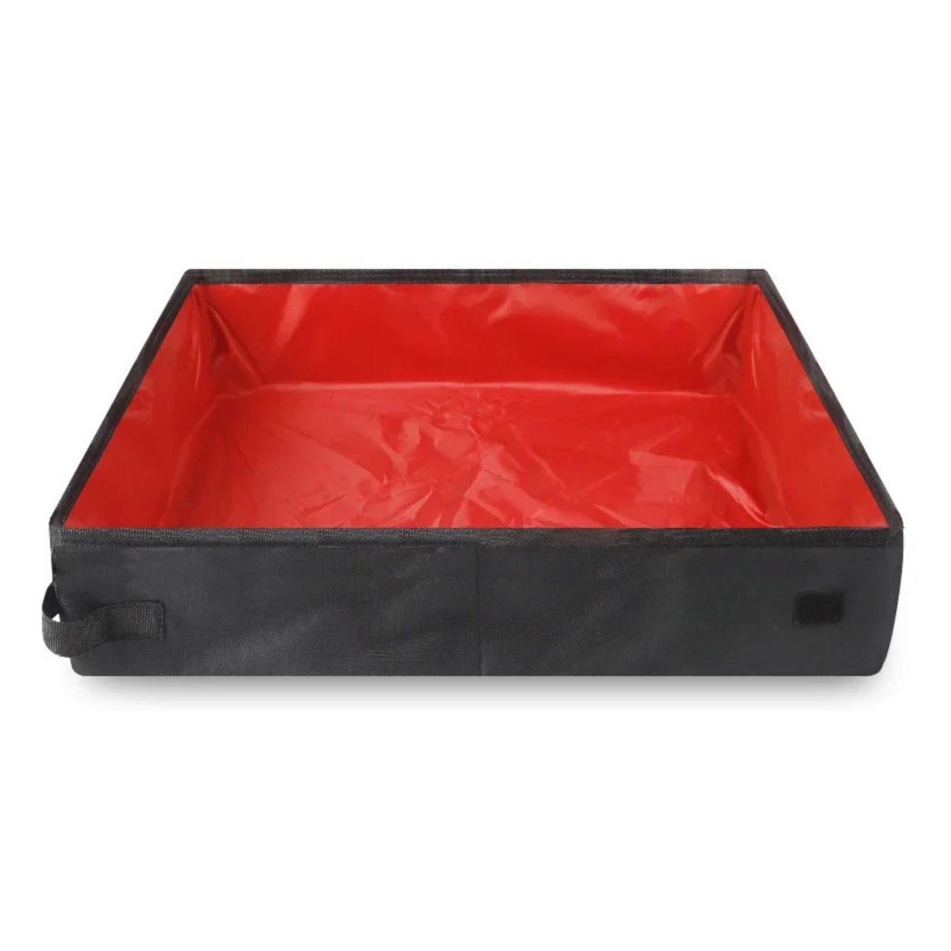 Red Portable Folding Travel Cat Litter Box, Waterproof Foldable Pet Toilet Tray, Outdoor Road Trip Potty TrendyPet's Zone