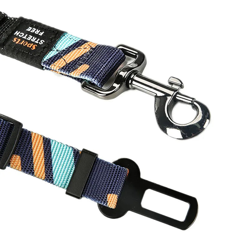 Red-Royal Blue Adjustable Dog Car Seat Belt Safety Leash – Vehicle Pet Travel Harness Clip Accessory TrendyPet's Zone