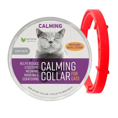Red Safe Cat Calming Collar 1Pack/60Days Adjustable Anxiety Reduction Pheromone Lasting Natural Calm Pet Collar Boxed OPP Bag - TrendyPet's Zone