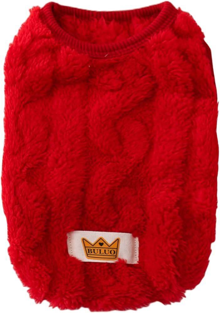 Red Soft Cozy Autumn Winter Warm Fleece Dog Cat Sweaters - TrendyPet's Zone