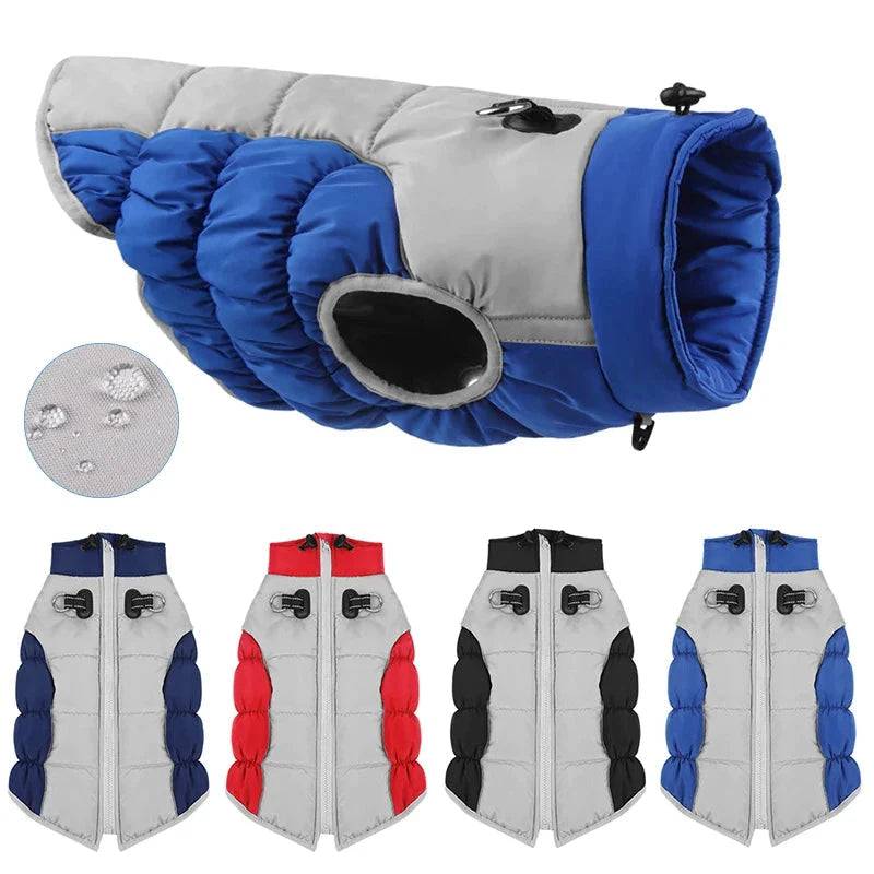 Red Warm Jacket Waterproof Clothes For Dog Winter Pet Costume Coat Vest - TrendyPet's Zone
