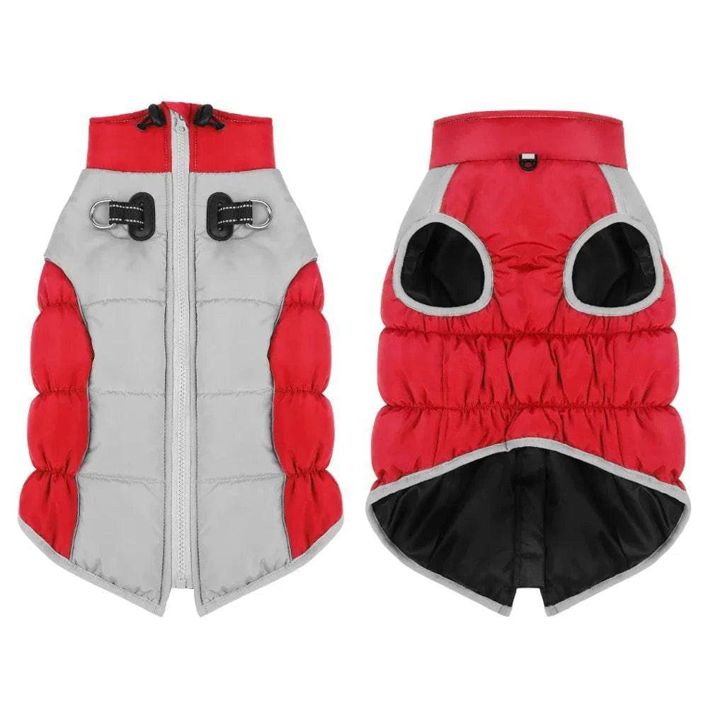 Red Warm Jacket Waterproof Clothes For Dog Winter Pet Costume Coat Vest - TrendyPet's Zone