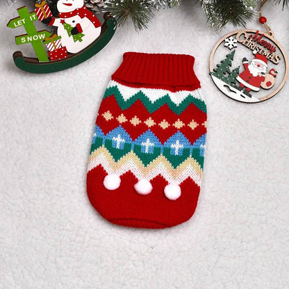 Red Warm Knitted Pet Dogs Cats Sweater Winter Clothes - TrendyPet's Zone