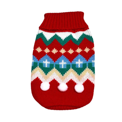 Red Warm Knitted Pet Dogs Cats Sweater Winter Clothes - TrendyPet's Zone