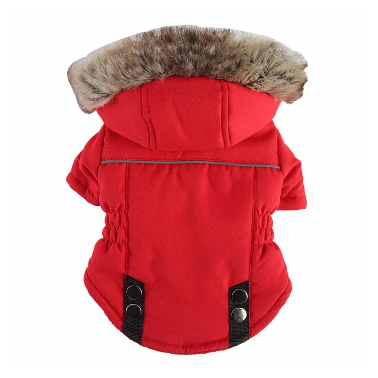 Red Warm Pet Dog Clothes Winter Jacket Hooded Coat TrendyPet's Zone