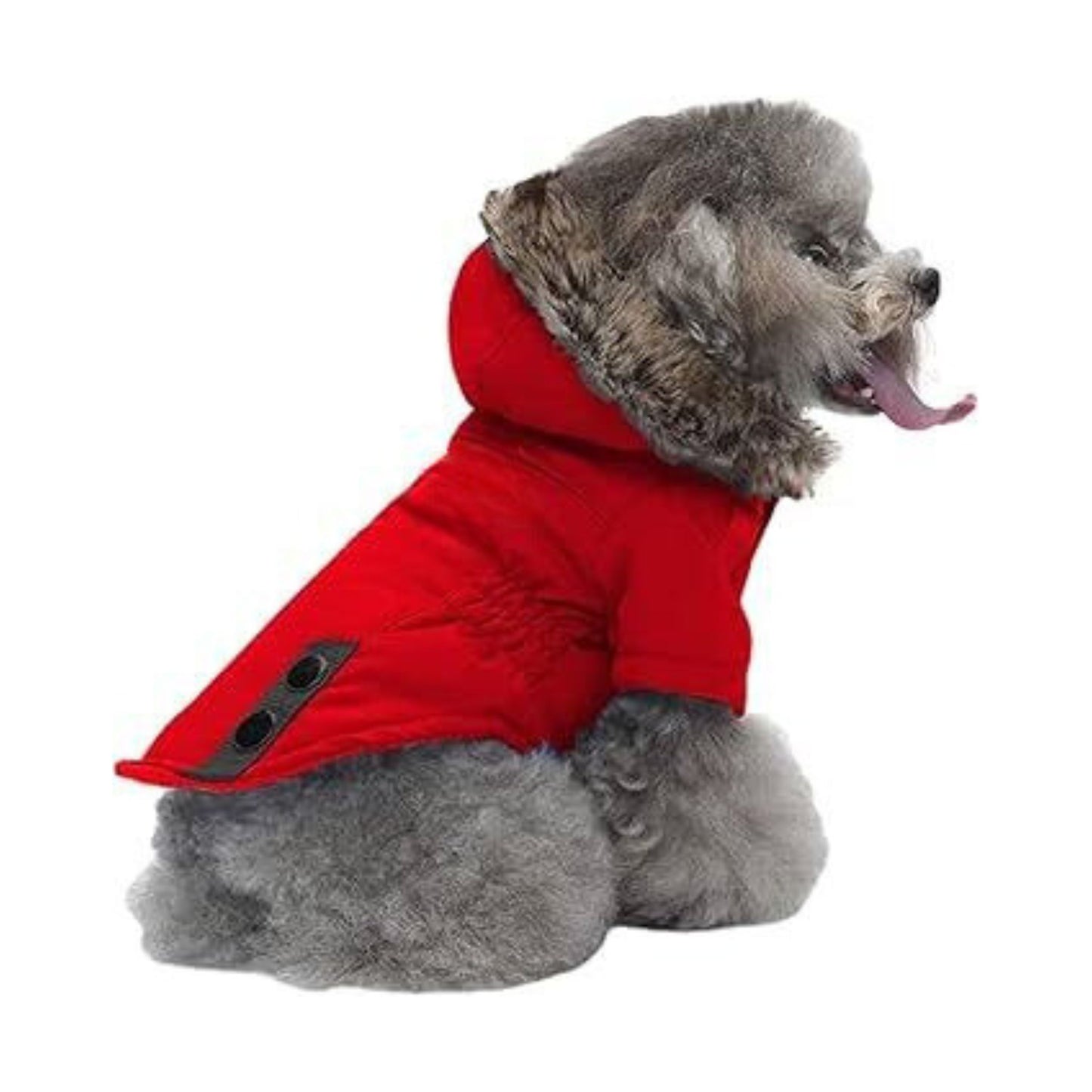Red Warm Pet Dog Clothes Winter Jacket Hooded Coat TrendyPet's Zone