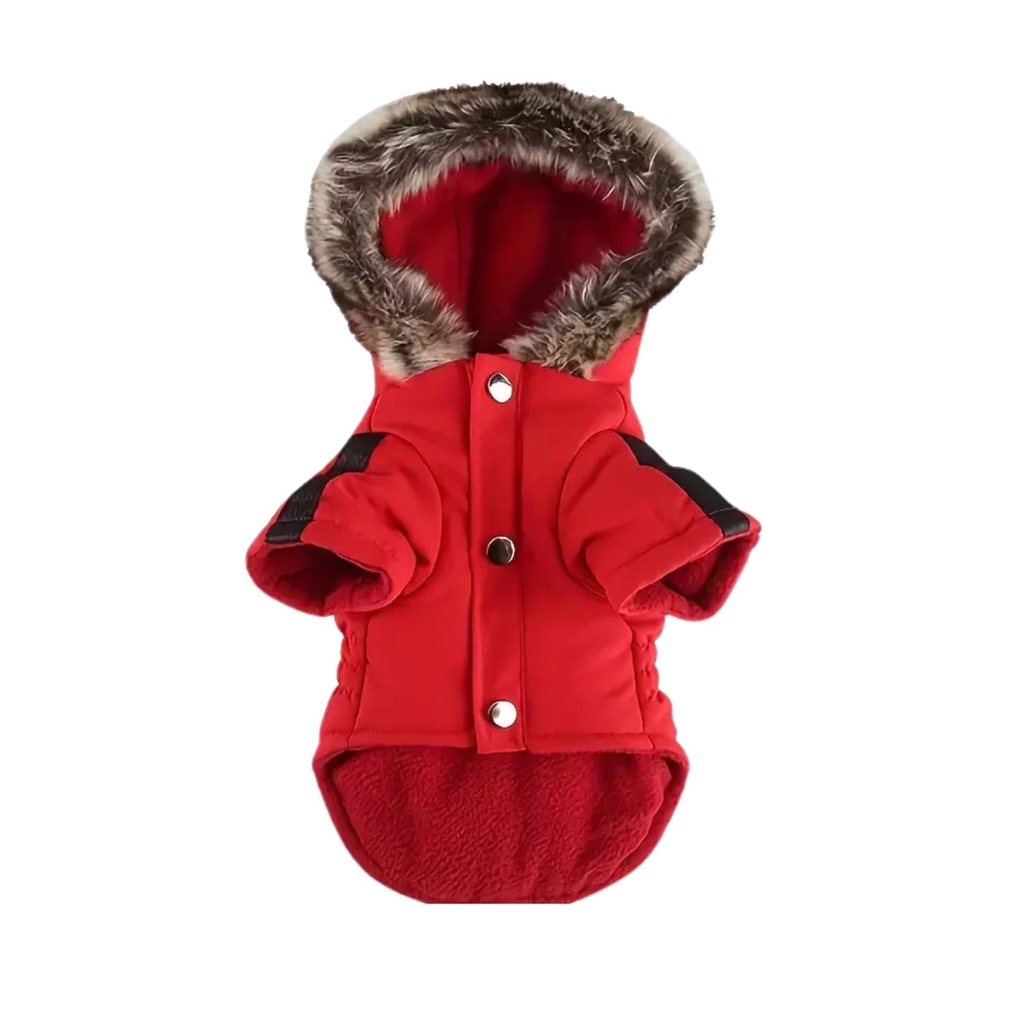 Red Warm Pet Dog Clothes Winter Jacket Hooded Coat TrendyPet's Zone