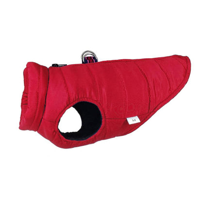 Red Windproof Pet Dog Coat Jacket Winter Warm Padded Vest - TrendyPet's Zone