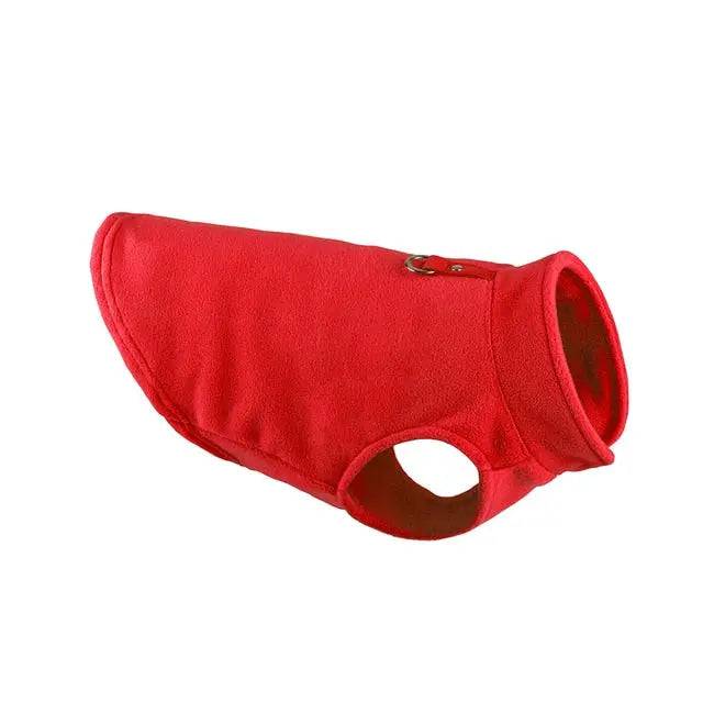 Red Winter Fleece Pet Dog Clothes Puppy Costumes Jacket Vest - TrendyPet's Zone