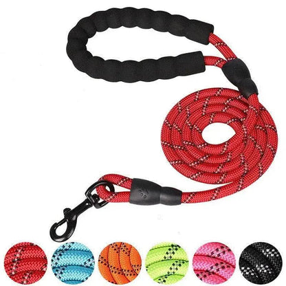 Rose Red 150/200/300cm Strong Pet Reflective Leash For Big Small Medium Large Dog Drag Pull Tow - TrendyPet's Zone