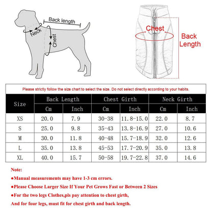 Rose Red Reflective Winter Jacket Windproof Dog Coats & Vest - TrendyPet's Zone