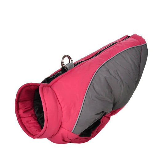 Rose Red Reflective Winter Jacket Windproof Dog Coats & Vest - TrendyPet's Zone