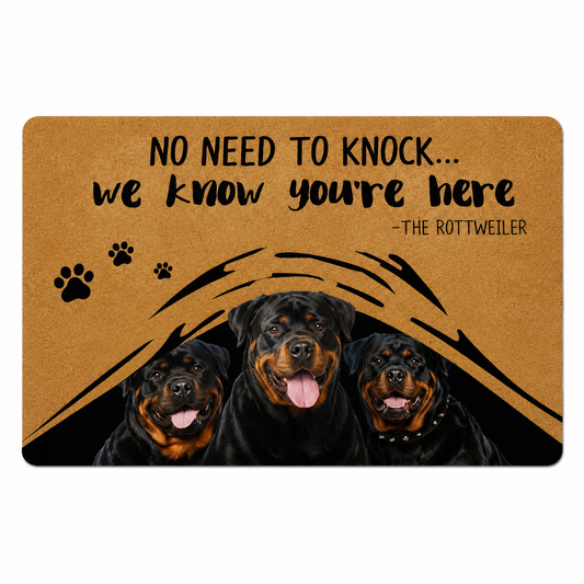 Rottweiler Doormat Pet Dog Rottweiler 3D Printed My Dog Doormat Non Slip Door Floor Mat Decor Porch Doormat TrendyPet's Zone