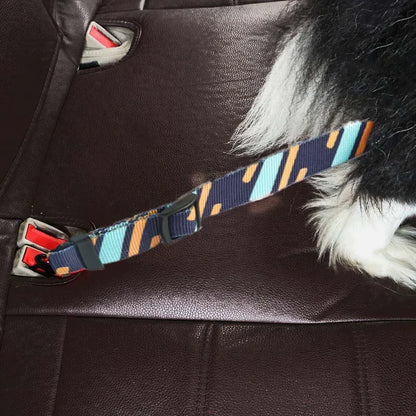 Red-Royal Blue Adjustable Dog Car Seat Belt Safety Leash – Vehicle Pet Travel Harness Clip Accessory TrendyPet's Zone
