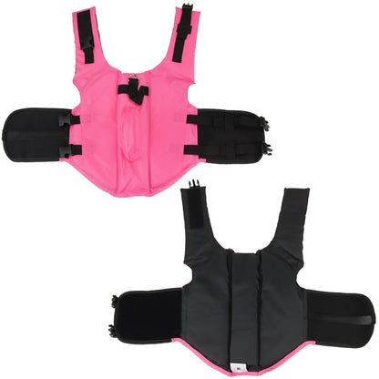 Pink Shark Dog Swim Safety Vest from TrendyPet's Zone, stylish dog life jacket for all sizes and breeds, with shark design.