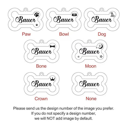 Green Personalized Bone-Shaped Pet ID Tag Double Side – Glitter Enamel Finish Anti-lost Bone Tags TrendyPet's Zone