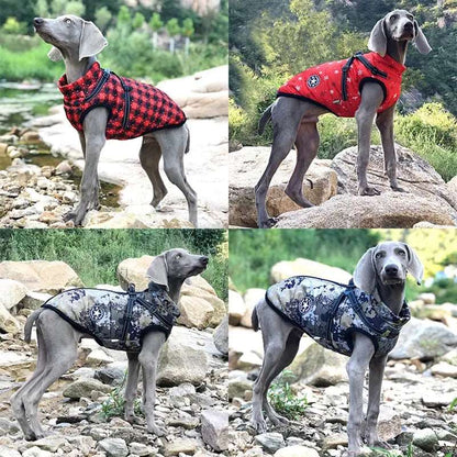 Snowflake Winter Pet Clothes For Small Large Dogs Warm Fleece Jacket Waterproof With Harness Clothing Puppy Costume - TrendyPet's Zone