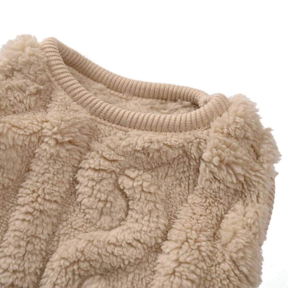 Brown Soft Cozy Autumn Winter Warm Fleece Dog Cat Sweaters - TrendyPet's Zone