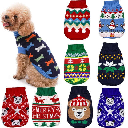 Red Green Warm Knitted Pet Dogs Cats Sweater Winter Clothes TrendyPet's Zone