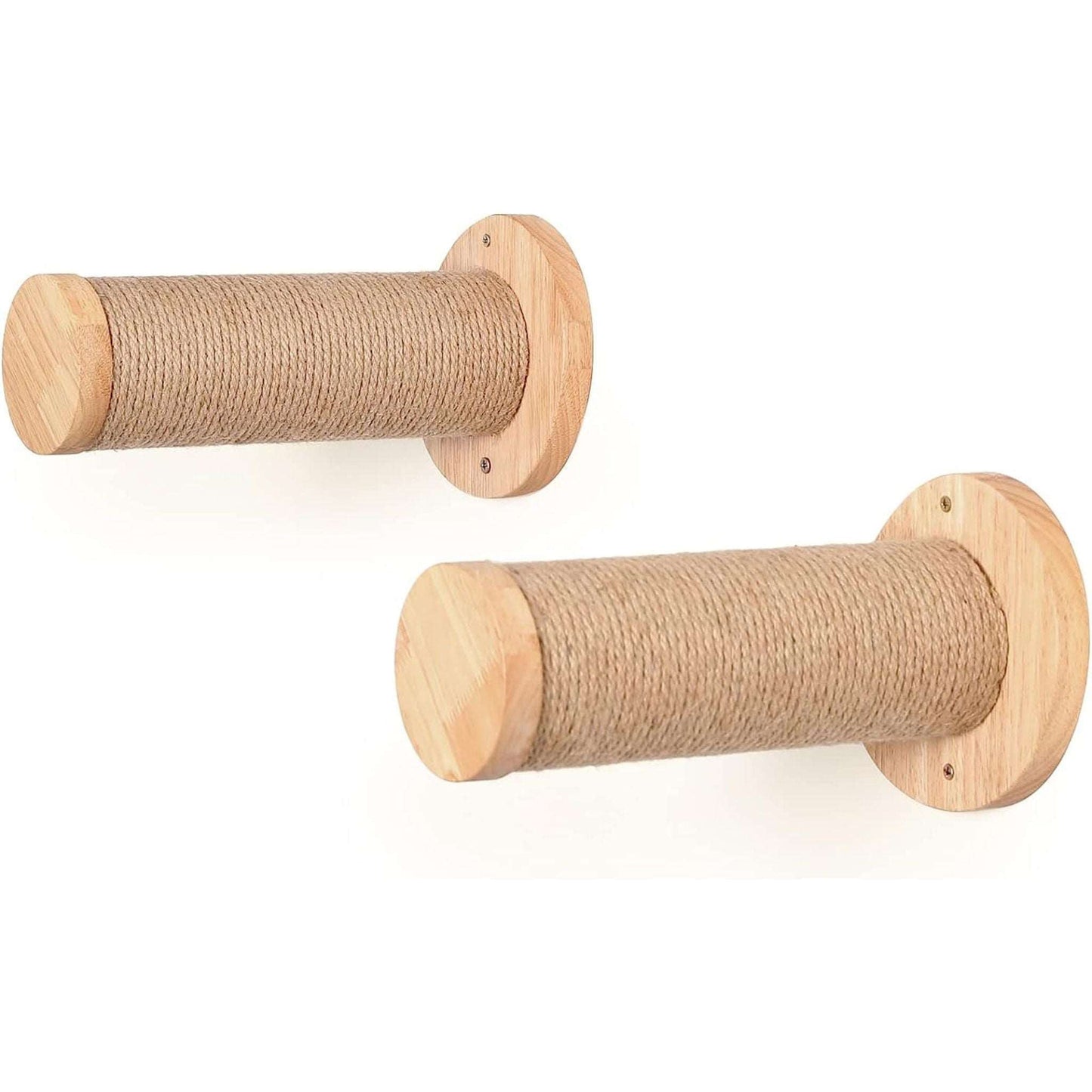 Cat Stairs for Wall Mounted with Jute Scratching Steps for Drywall for Most Kitten, Medium and Large Cats, 2 of Pack - TrendyPet's Zone