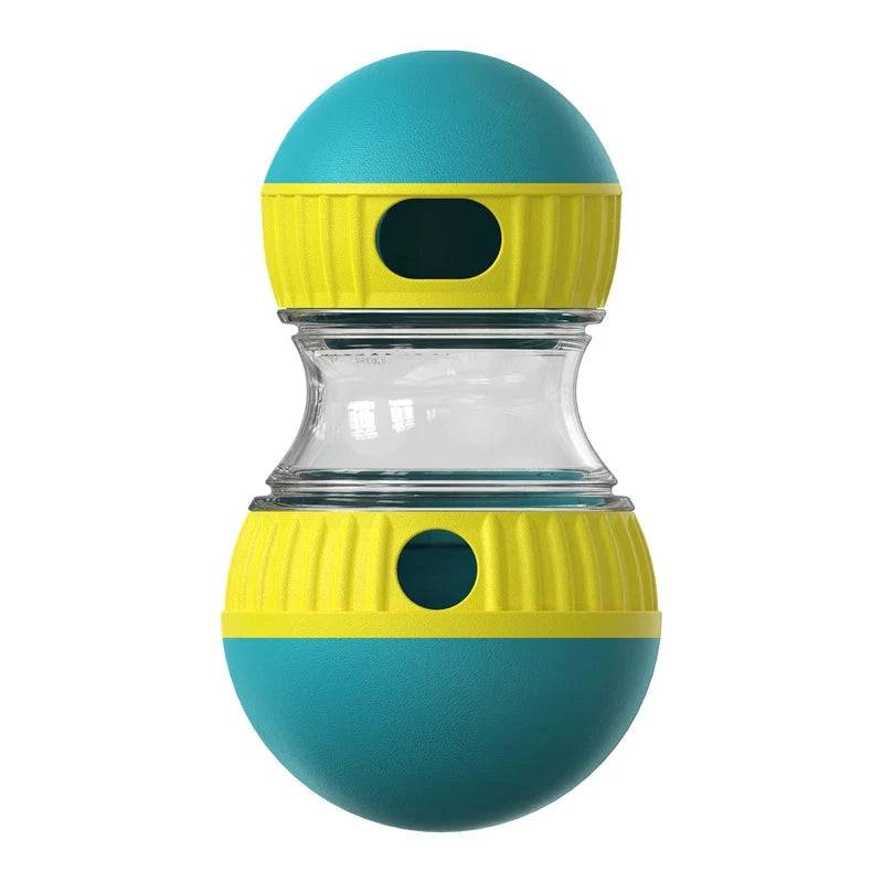 Turquoise Dog Puppy Toys Increase Intelligence Elliptical Track Rolling Ball Leaky Food Develop Good Habits Sturdy Durable Interactive Pets Toys - TrendyPet's Zone