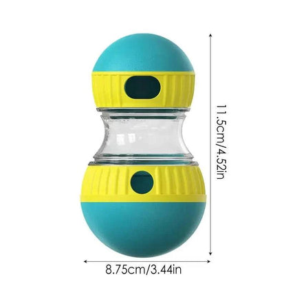 Turquoise Dog Puppy Toys Increase Intelligence Elliptical Track Rolling Ball Leaky Food Develop Good Habits Sturdy Durable Interactive Pets Toys - TrendyPet's Zone