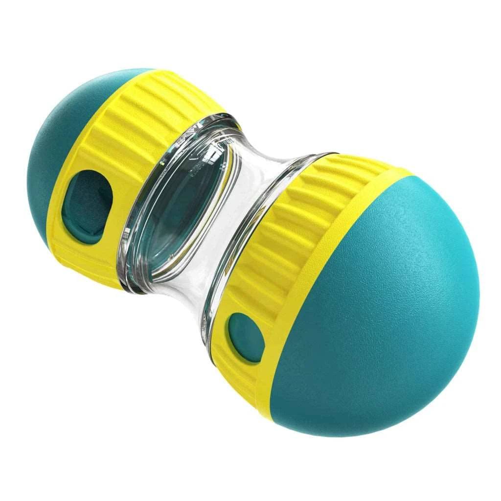 Turquoise Dog Puppy Toys Increase Intelligence Elliptical Track Rolling Ball Leaky Food Develop Good Habits Sturdy Durable Interactive Pets Toys - TrendyPet's Zone